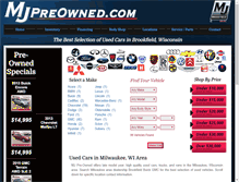 Tablet Screenshot of mjpreowned.com